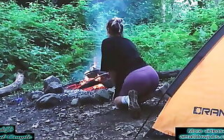 Real Sex in the forest. Fucked a tourist in a tent